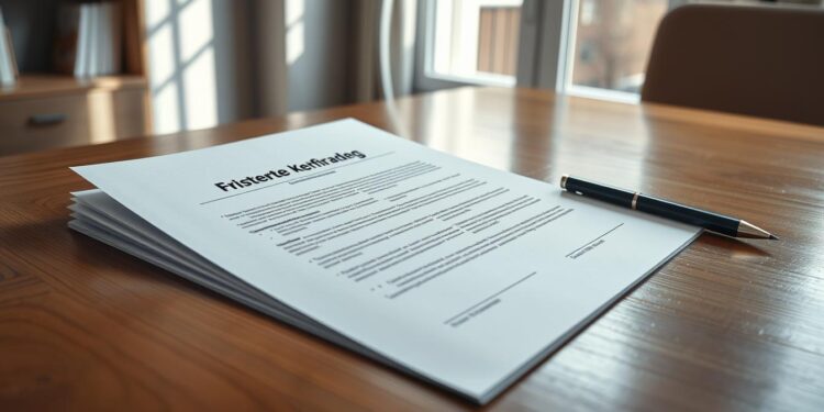 fristgerecht kündigung arbeitsvertrag